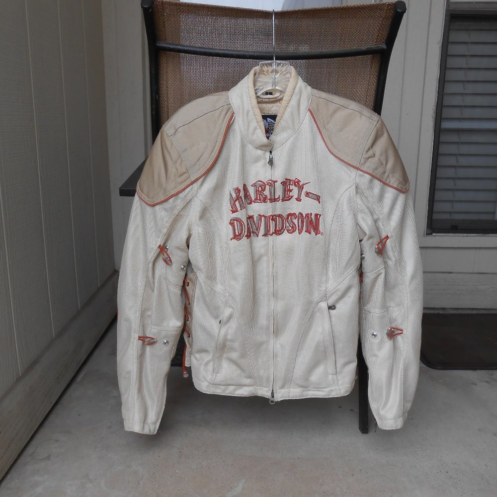 Harley-Davidson Cream and Tan Riding Jacket